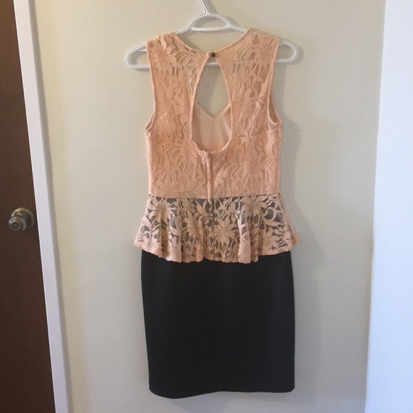RW & Co. Peach and Black Dress - Picture 2 of 2